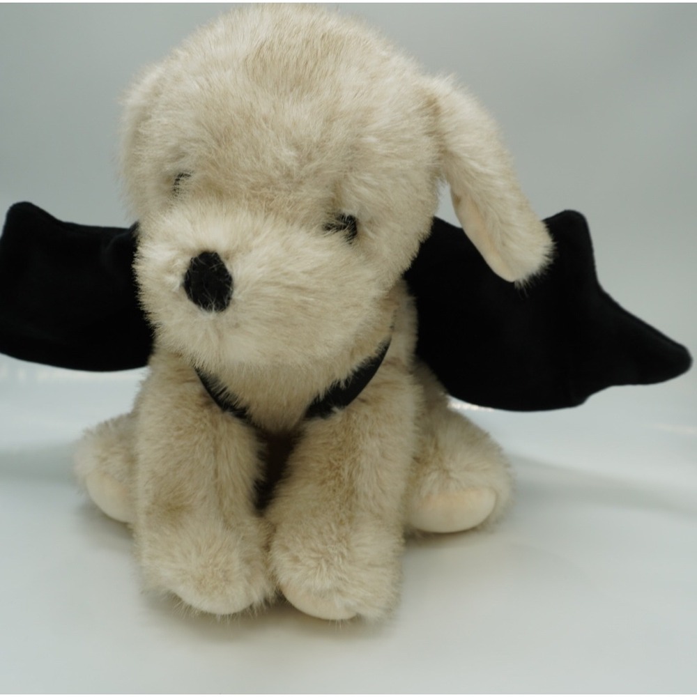POTTERY BARN Plush Pillow Beau the Bat Wing Puppy Halloween Excellent Condition